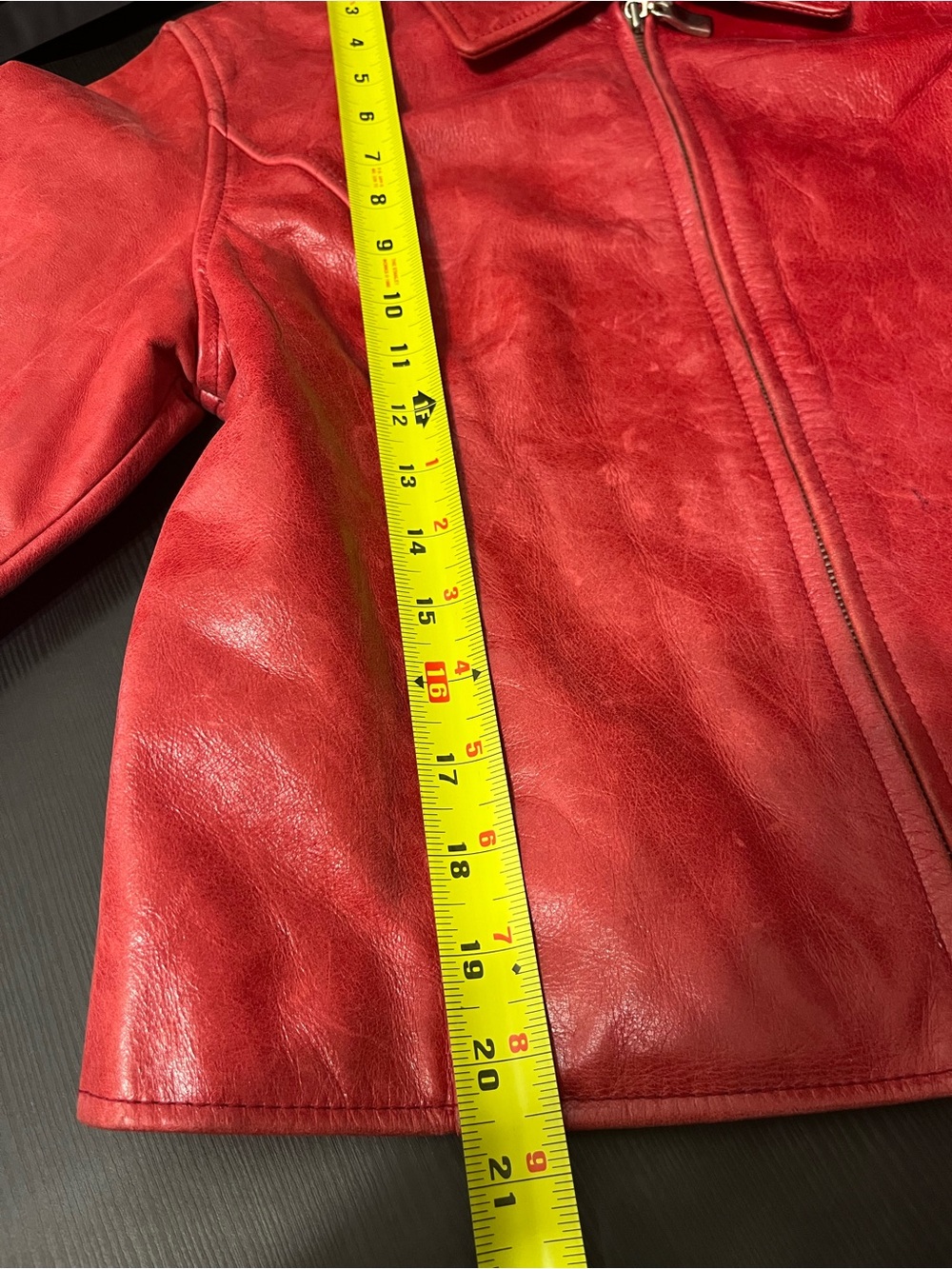 Red Sally & John New York leather jacket Size Large. See pics for Condition - Picture 6 of 9